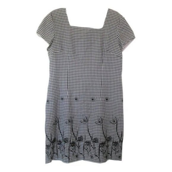 Vintage Dresses & Skirts - 1990s vintage plus size gingham dress 12 14 xl